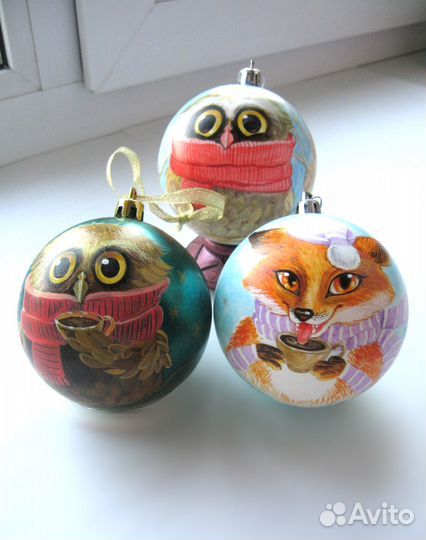 Новогодние шары ручной работы