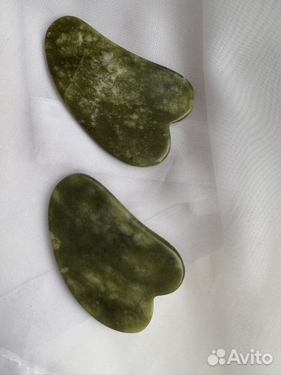 Скребок гуаша нефрит