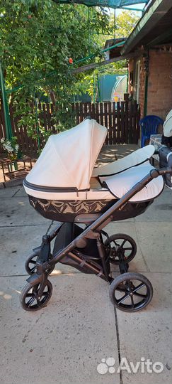 Детская коляска 2 в 1 эко кожа