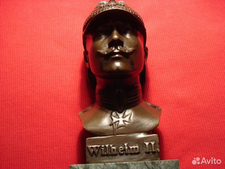 Бюст Немецкий Кайзер Вильгельм 2 Император Пруссия