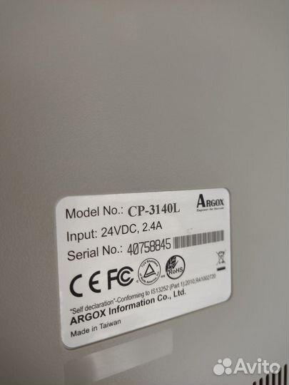 Принтер для лент и этикеток Argox CP-3140L 300dpi