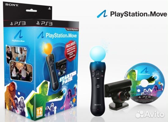 Полный набор PS Move для Sony PS3/PS4 с играми