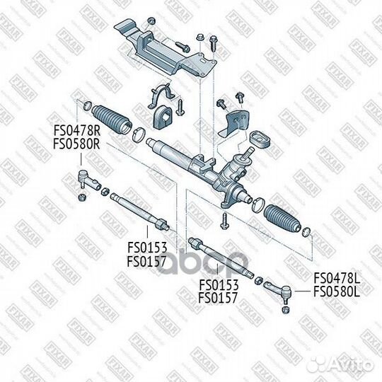 Тяга рулевая левая/правая audi A3 96-skoda Oct