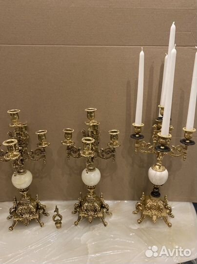 Подсвечники (канделябры) бронзовые