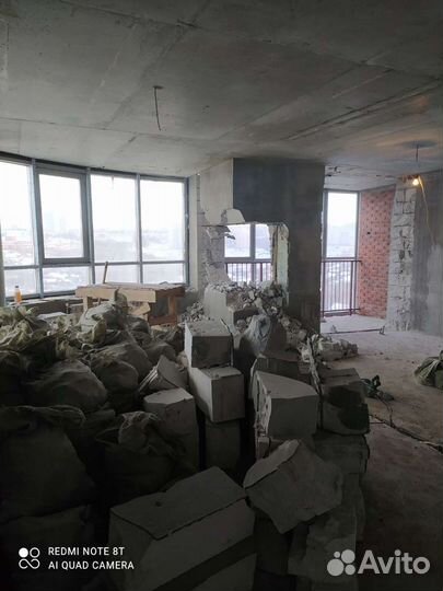 Демонтаж стен,алмазная резка проемов,вывоз мусора