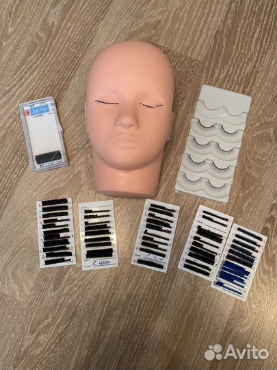 Маникен для наращивания ресниц тренировочный