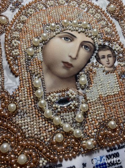 Икона бисером «Казанская икона Божьей Матери»