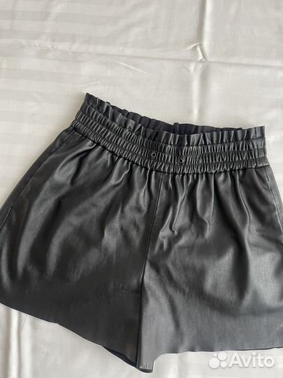 Шорты кожаные zara