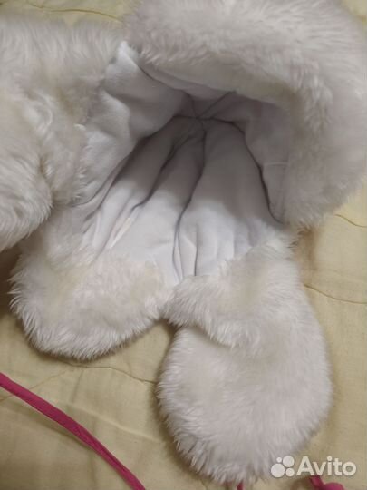 Зимняя тёплая шапка для девочки 56 размер