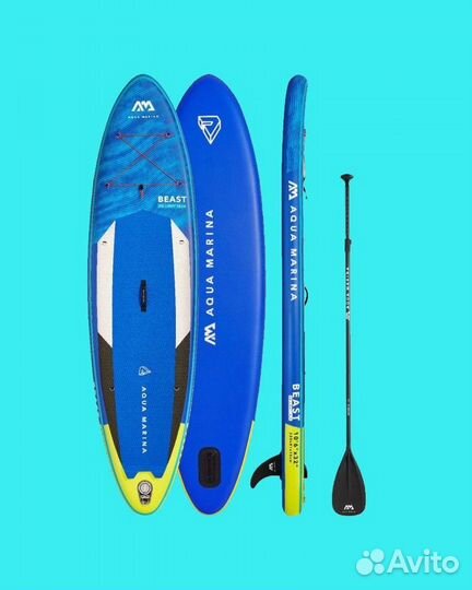 SUP-доска надувная с веслом aqua marina beast 10'6