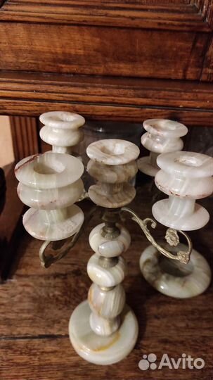 Парные подсвечники оникс