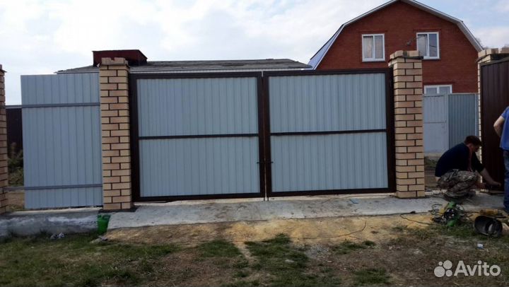 Забор из профнастила / монтаж и установка