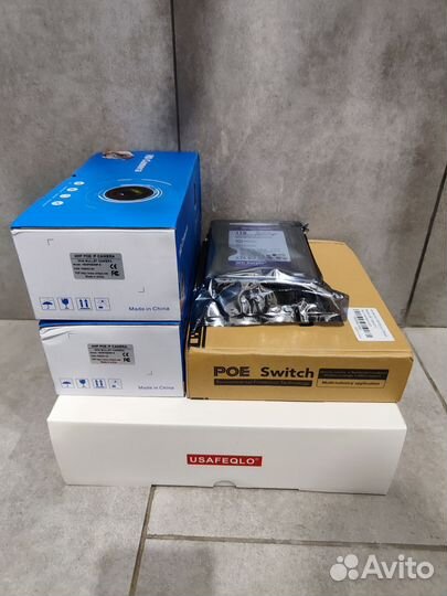 Комплект на 2 камеры ip видеонаблюдения