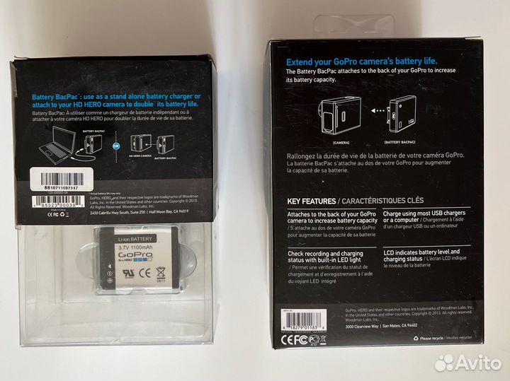 Внешняя батарея для Hero 3/3+/4 GoPro