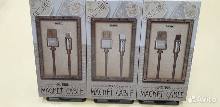 USB кабель remax магнитный (Lightning,TypeC,Micro)