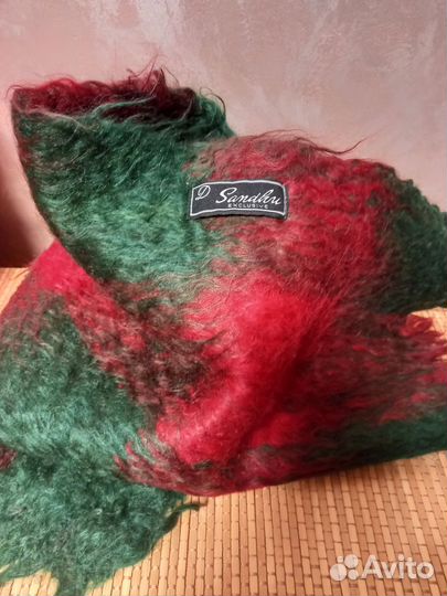 Шарф мохер и кепи дубленка