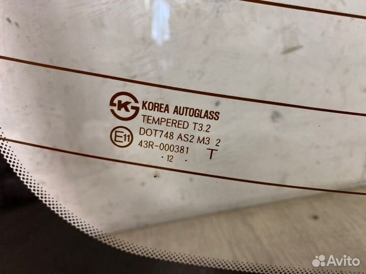 Стекло заднее С подогревом Kia Rio 2011 2012 2013