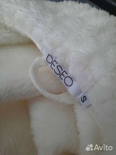 Халат домашний с поясом плюшевый