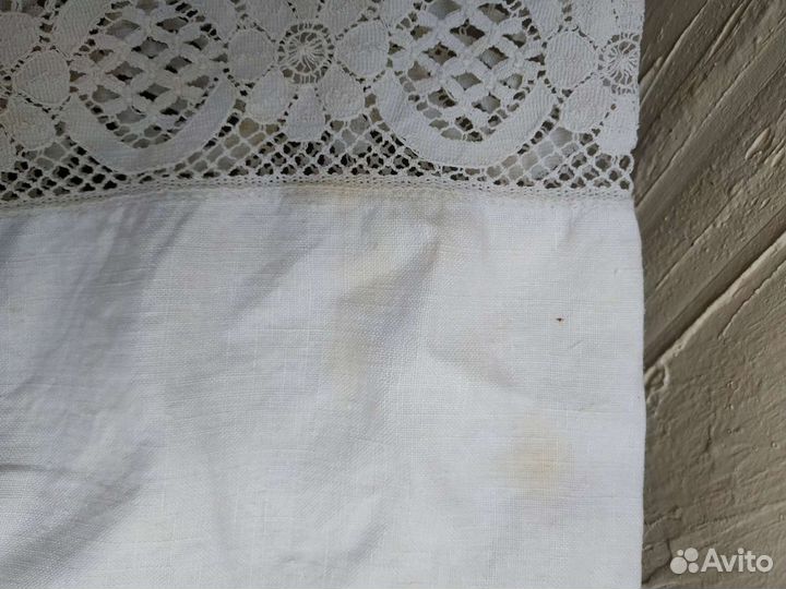 Винтажная скатерть белая кружево 1940-х гг