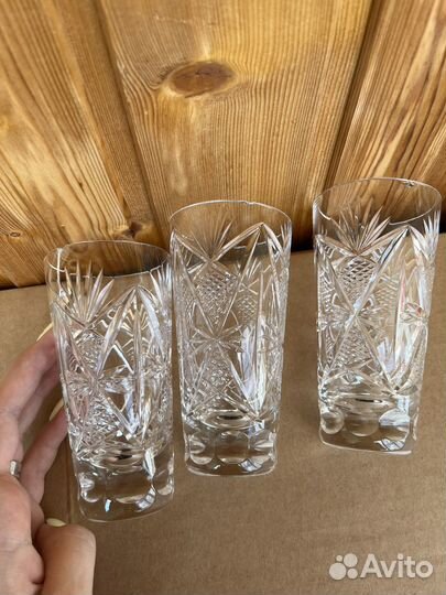 Набор хрустальных бокалов СССР