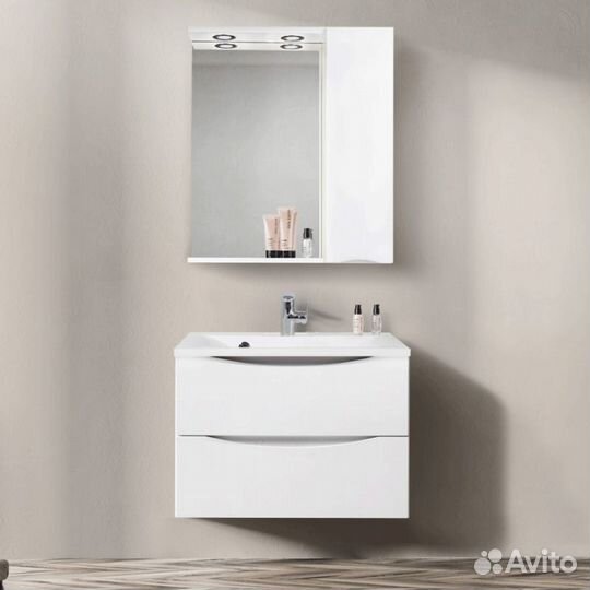 Зеркальный шкаф BelBagno marino-spc-600/750-1a-bl