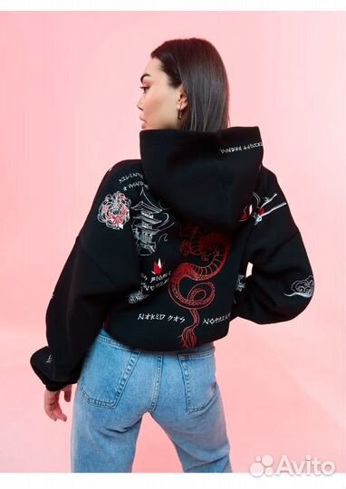 Худи укороченное с начесом