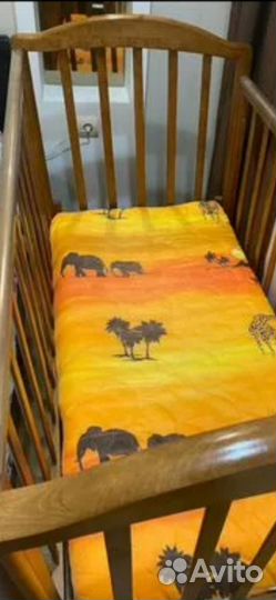 Кровать из массива дерева Детская Маятниковая