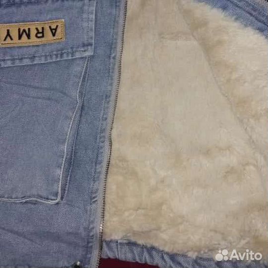 Джинсовая куртка парка для девочки