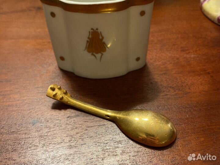 Мандолина бронзовая мини антикварная. Франция