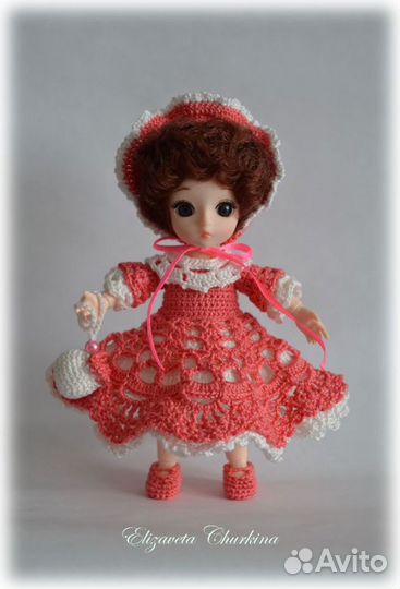Вязаная одежда для куклы Баболи, 16 см