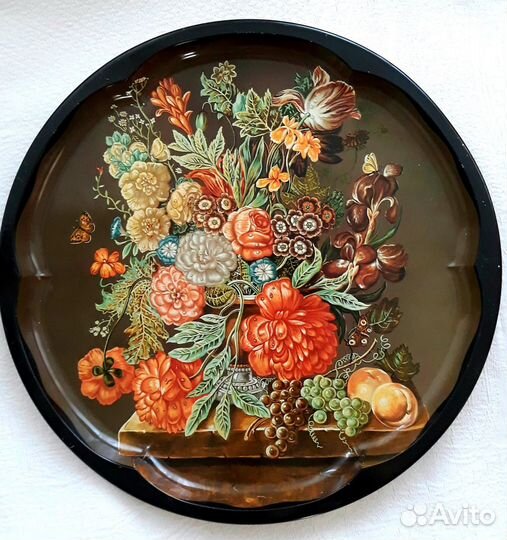 Великолепный поднос Daher England с цветами и фрук