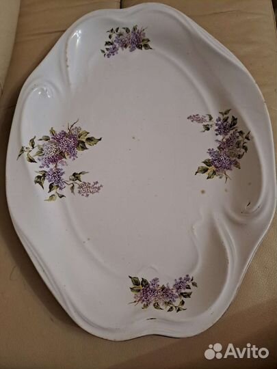 Антиквариат.Блюдо 100 лет,Песоченская ф-ка, Брянск