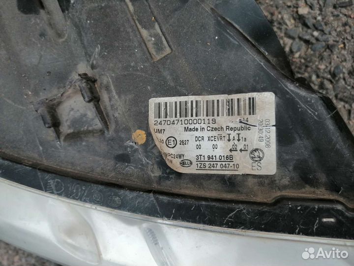 Фара skoda superb