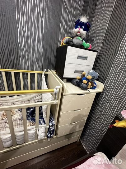 Кровать трансформер с пеленальным столиком