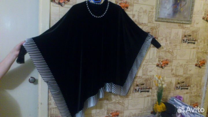 Блузон-двойка (нарядный праздничный туалет, пончо)