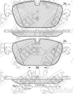 Колодки тормозные citroen Berlingo (08)