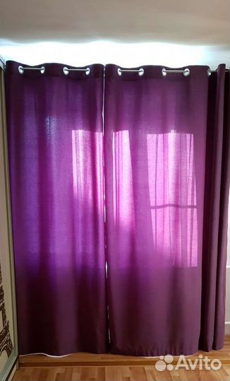 Шторы на люверсах + тюль