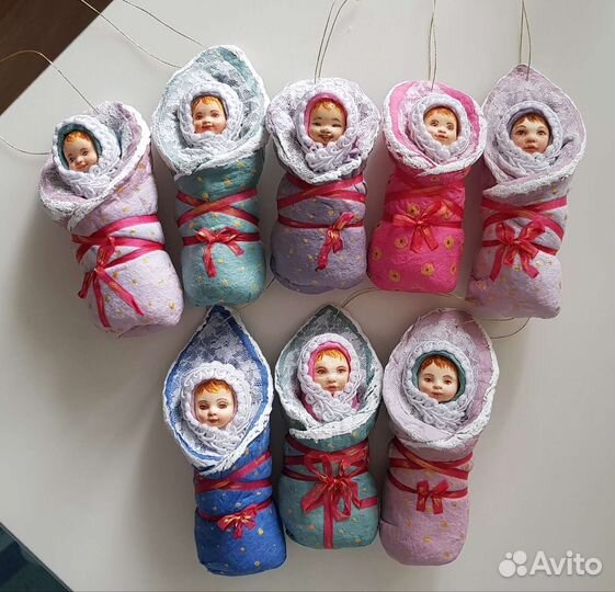 Ватная ёлочная игрушка 