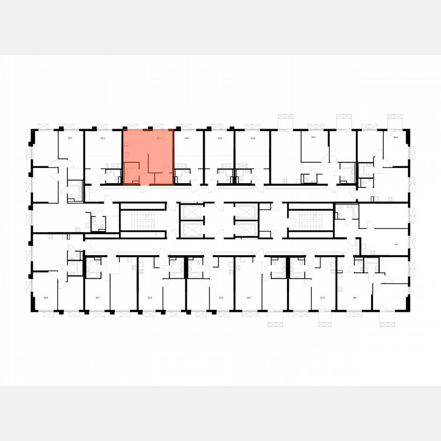 1-к. квартира, 34,1 м², 6/22 эт.