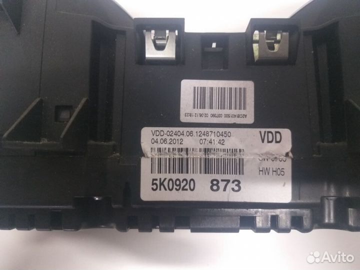 Панель щиток приборов Volksvagen Golf VI