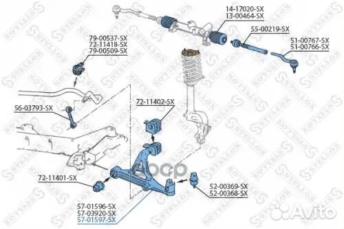 Рычаг правый Peugeot 405 all 88-96 5701597SX