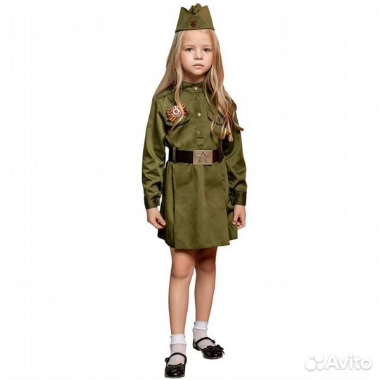 Карнавальный костюм Солдатка платье хлопок