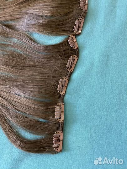 Натуральные волосы на заколках 70 см