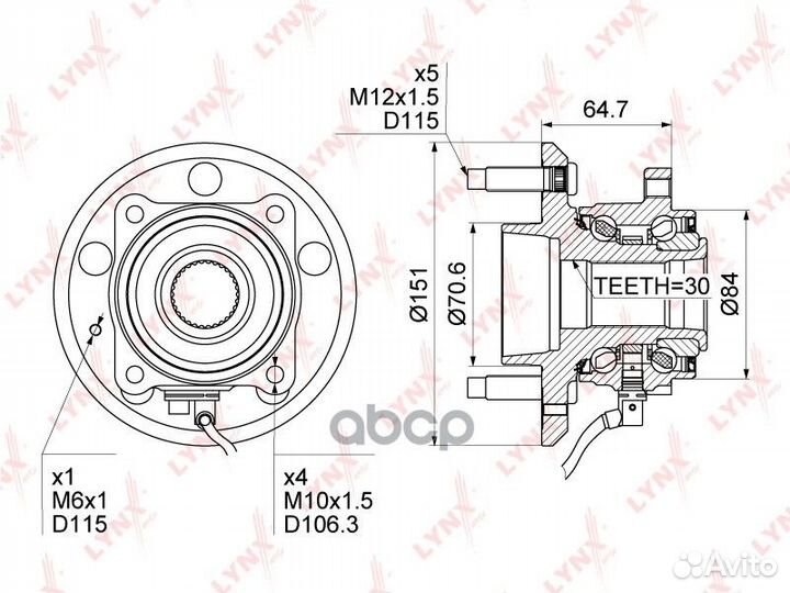 Ступица с подшипником chevrolet captiva/opel AN