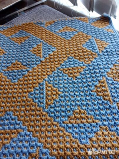 Плед детский вязаный ручная работа