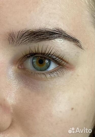 Ламинирование бровей и ресниц. Коррекция и окрашив