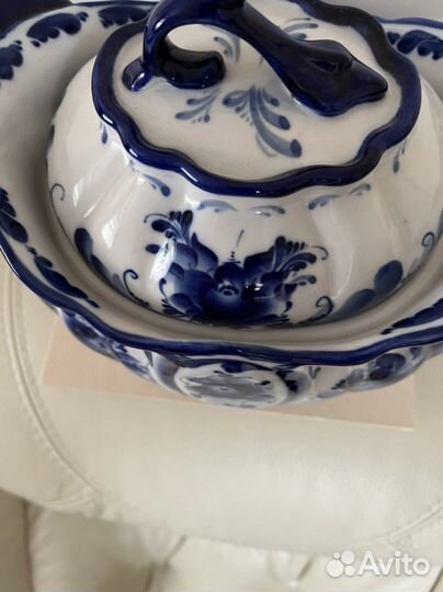 Супница Гжельская посуда
