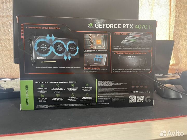 Видеокарта gigabyte rtx 4070 ti eagle OC 12G