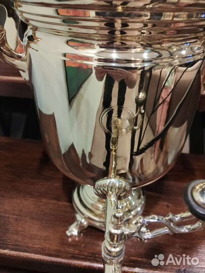 Самовар со звездой на дровах