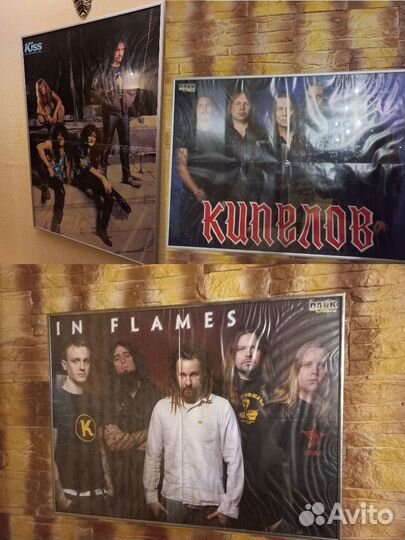 Постеры плакаты рок группы 12шт